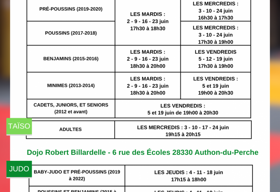 PORTES OUVERTES DU CLUB !